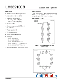 Datasheet LH532100B-1 manufacturer SHARP