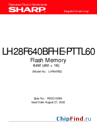 Datasheet LHF64FB2 manufacturer SHARP