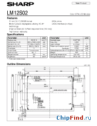 Datasheet LM12S02 manufacturer SHARP