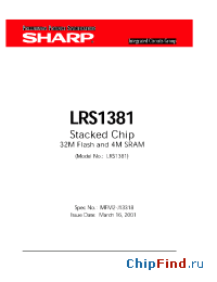 Datasheet LRS1381 manufacturer SHARP
