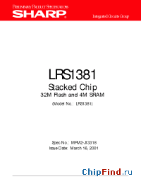 Datasheet LRS1381F manufacturer SHARP