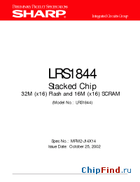 Datasheet LRS1844 manufacturer SHARP