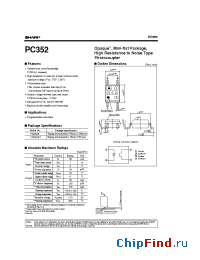 Datasheet PC352NT manufacturer SHARP