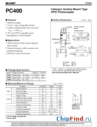 Datasheet PC400T manufacturer SHARP
