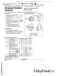 Datasheet PC4N37V manufacturer SHARP