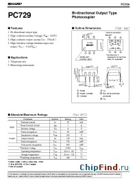 Datasheet PC729 manufacturer SHARP