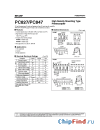 Datasheet PC827A manufacturer SHARP