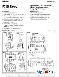 Datasheet PC865 manufacturer SHARP