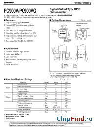 Datasheet PC900VQ manufacturer SHARP