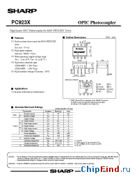 Datasheet PC923X manufacturer SHARP
