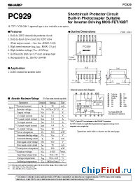 Datasheet PC929 manufacturer SHARP