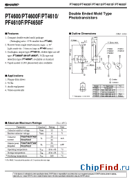 Datasheet PF4610F manufacturer SHARP
