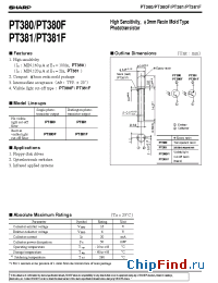 Datasheet PT380 manufacturer SHARP