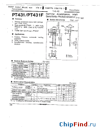 Datasheet PT431F manufacturer SHARP