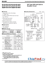 Datasheet S101S16V manufacturer SHARP