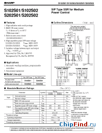 Datasheet S102S01 manufacturer SHARP