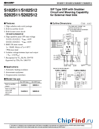 Datasheet S102S12 manufacturer SHARP