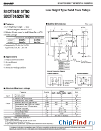 Datasheet S102T01 manufacturer SHARP