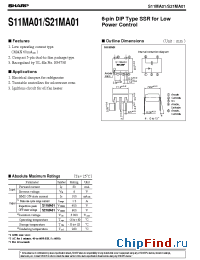 Datasheet S11MA01 manufacturer SHARP