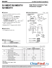 Datasheet S11MD5T manufacturer SHARP