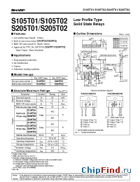 Datasheet S205T01 manufacturer SHARP