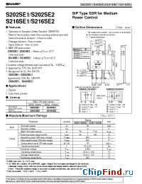 Datasheet S216SE1 manufacturer SHARP