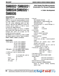 Datasheet SM8502 manufacturer SHARP