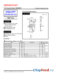 Datasheet 2SK2197 manufacturer Shindengen