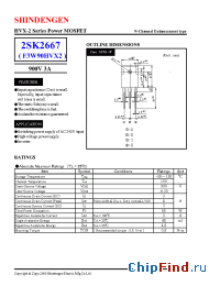 Datasheet 2SK2667 manufacturer Shindengen