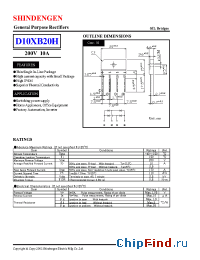Datasheet D10XB20H manufacturer Shindengen
