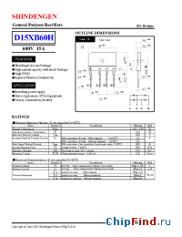 Datasheet D15XB60H manufacturer Shindengen