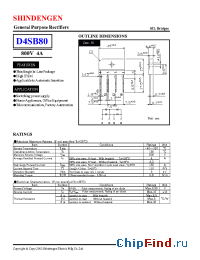 Datasheet D4SB80Z manufacturer Shindengen
