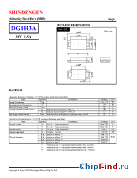 Datasheet DG1H3A manufacturer Shindengen