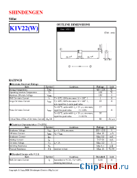 Datasheet K1V22W manufacturer Shindengen