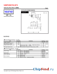 Datasheet M1FM3 manufacturer Shindengen