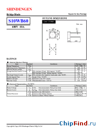 Datasheet S10WB60 manufacturer Shindengen