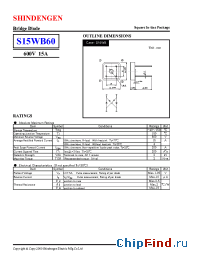 Datasheet S15WB60 manufacturer Shindengen