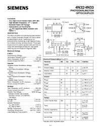 Datasheet 4N32 manufacturer Siemens