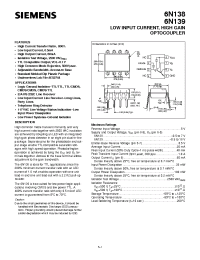 Datasheet 6N138 manufacturer Siemens