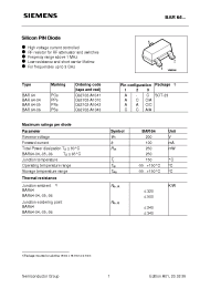 Datasheet BAR64-06 manufacturer Siemens