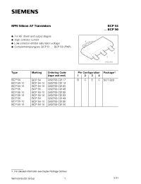 Datasheet BCP54-16 manufacturer Siemens