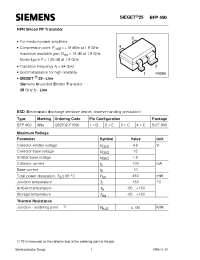 Datasheet BFP450 manufacturer Siemens