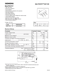 Datasheet BSP450 manufacturer Siemens