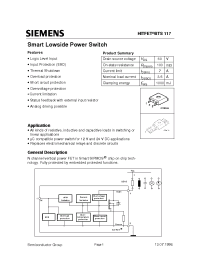 Datasheet BTS117 manufacturer Siemens