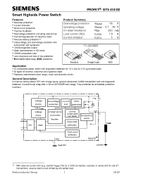 Datasheet BTS410-D2 manufacturer Siemens
