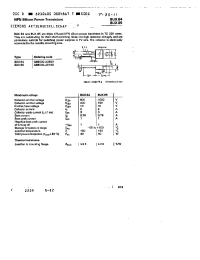 Datasheet BUX84 manufacturer Siemens