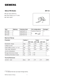 Datasheet BXY43C manufacturer Siemens
