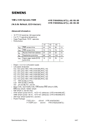 Datasheet HYB3164405ATL-50 manufacturer Siemens