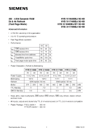 Datasheet HYB5116400BJ-50-60 manufacturer Siemens