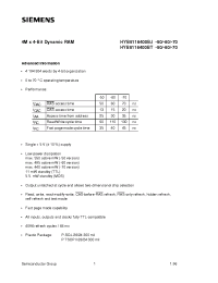 Datasheet HYB5116400BT-70 manufacturer Siemens